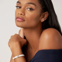 Two-Tone<LAGOS Three Station Ceramic Diamond Bracelet | 9Mm