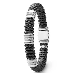 Two-Tone<LAGOS Three Station Ceramic Diamond Bracelet | 9Mm