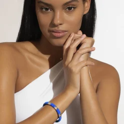 Two-Tone<LAGOS Three Station Ceramic Diamond Bracelet | 9Mm