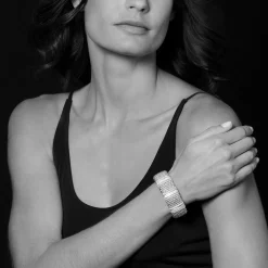 Two-Tone<LAGOS Three Station Diamond Caviar Bracelet | 23Mm