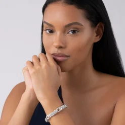 Silver<LAGOS Three Station Diamond Circle Caviar Bracelet | 9Mm