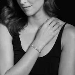 Silver<LAGOS Three Station Diamond Link Bracelet