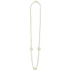 Gold<LAGOS Three Station Round Mother Of Pearl Necklace