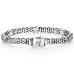 Silver<LAGOS Three Station Silver X Diamond Bracelet | 6Mm