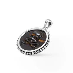 Amulets<LAGOS Tiger Iron Skull Crossbone Amulet