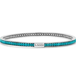 Silver<LAGOS Turquoise Bangle