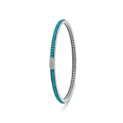 Silver<LAGOS Turquoise Bangle