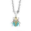 Gemstones<LAGOS Turquoise Beetle Diamond Pendant Necklace