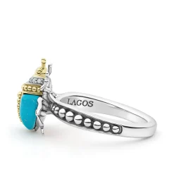 Diamonds<LAGOS Turquoise Beetle Diamond Ring