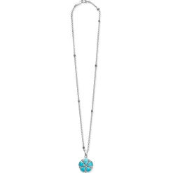 Gemstones<LAGOS Turquoise Flower Pendant Necklace
