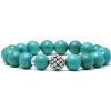 Silver<LAGOS Turquoise Silver Station Bead Bracelet