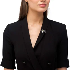 Two-Tone<LAGOS Two Tone Pearl Spider Pin