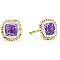Two-Tone<LAGOS Two-Tone Amethyst Stud Earrings