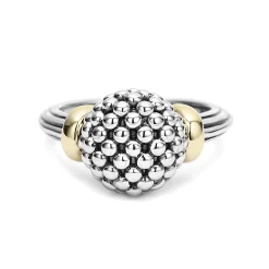 Caviar Rings<LAGOS Two-Tone Caviar Ball Ring