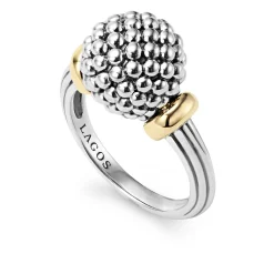 Two-Tone<LAGOS Two-Tone Caviar Ball Ring