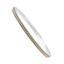 Bangles<LAGOS Two-Tone Caviar Beaded Bangle