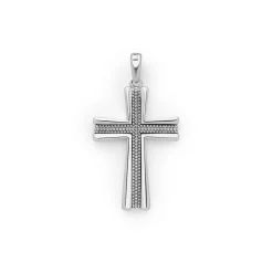 Amulets<LAGOS Two-Tone Caviar Beaded Cross Amulet