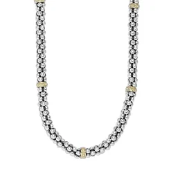 Two-Tone<LAGOS Two-Tone Caviar Beaded Necklace | 5Mm