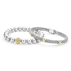 Two-Tone<LAGOS Two-Tone Caviar Bracelet Gift Set