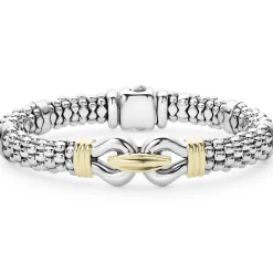 Two-Tone<LAGOS Two-Tone Caviar Buckle Bracelet | 9Mm