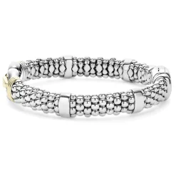 Two-Tone<LAGOS Two-Tone Caviar Buckle Bracelet | 9Mm