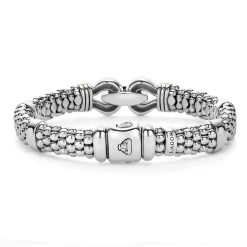 Two-Tone<LAGOS Two-Tone Caviar Buckle Bracelet | 9Mm