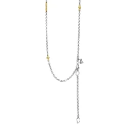 Caviar Necklaces<LAGOS Two-Tone Caviar Chain Necklace
