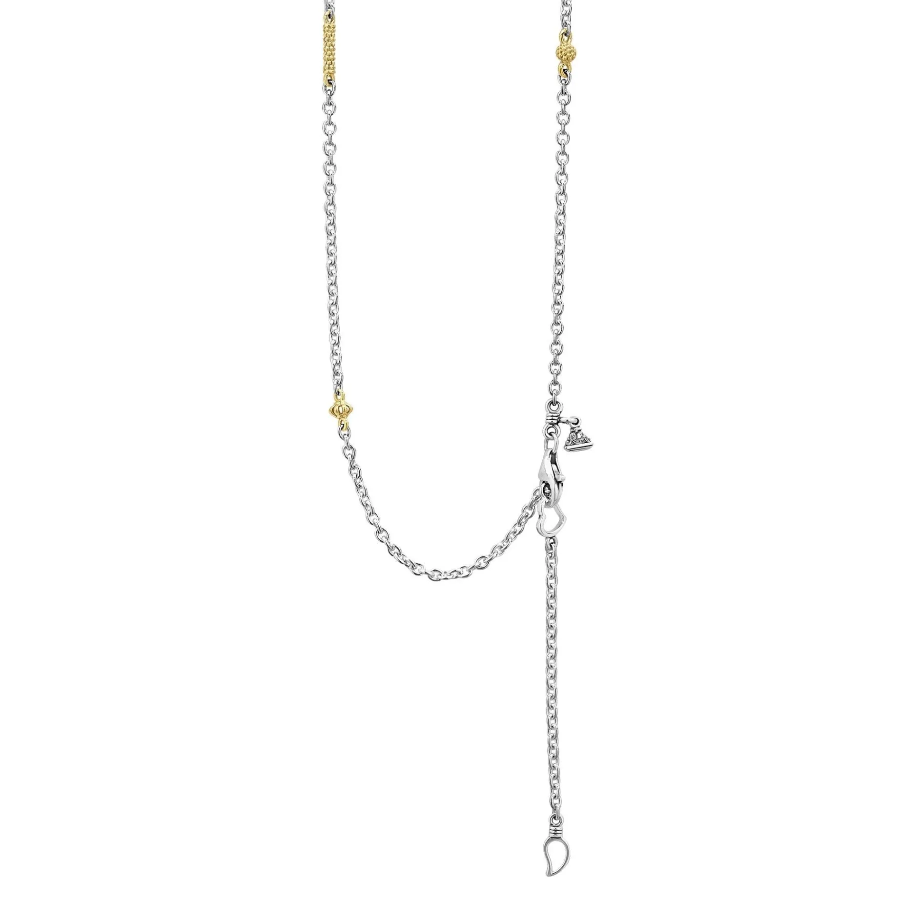 Caviar Necklaces<LAGOS Two-Tone Caviar Chain Necklace