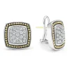 Diamonds<LAGOS Two-Tone Caviar Diamond Stud Earrings