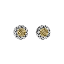 Two-Tone<LAGOS Two-Tone Caviar Front-Back Earrings
