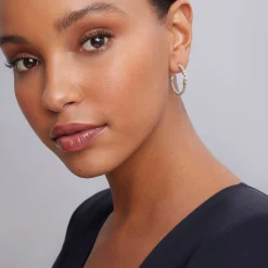 Two-Tone<LAGOS Two-Tone Caviar Hoop Earrings