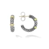 Two-Tone<LAGOS Two-Tone Caviar Huggie Earrings