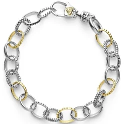 Link Bracelets<LAGOS Two-Tone Caviar Link Bracelet