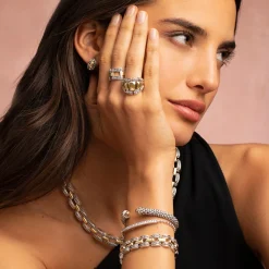 Link Bracelets<LAGOS Two-Tone Caviar Link Bracelet