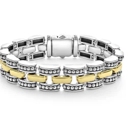Two-Tone<LAGOS Two-Tone Caviar Link Bracelet