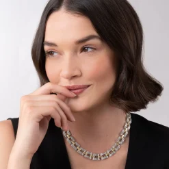 Two-Tone<LAGOS Two-Tone Caviar Link Necklace