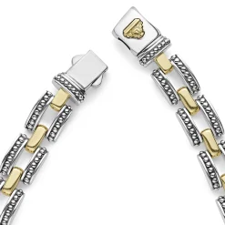 Two-Tone<LAGOS Two-Tone Caviar Link Necklace