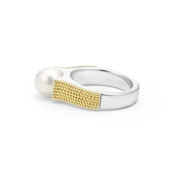 Pearl<LAGOS Two-Tone Caviar Pearl Ring