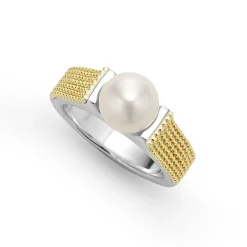 Caviar Rings<LAGOS Two-Tone Caviar Pearl Ring