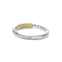 Stacking Rings<LAGOS Two-Tone Caviar Stacking Ring