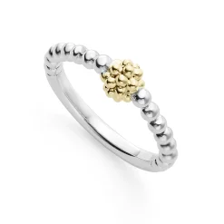 Stacking Rings<LAGOS Two-Tone Caviar Stacking Ring