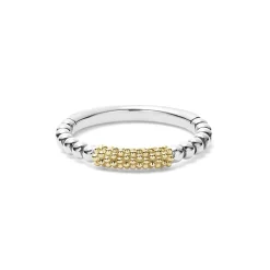 Caviar Rings<LAGOS Two-Tone Caviar Stacking Ring