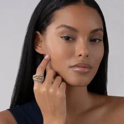 Statement Rings<LAGOS Two-Tone Caviar Statement Ring