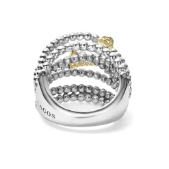 Statement Rings<LAGOS Two-Tone Caviar Statement Ring