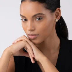 Two-Tone<LAGOS Two-Tone Caviar Stud Earrings