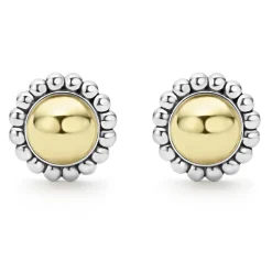 Two-Tone<LAGOS Two-Tone Caviar Stud Earrings