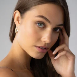 Two-Tone<LAGOS Two-Tone Caviar X Diamond Hoop Earrings