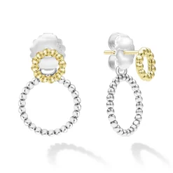 Two-Tone<LAGOS Two-Tone Circle Drop Earrings