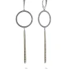 Two-Tone<LAGOS Two-Tone Circle Linear Drop Earrings