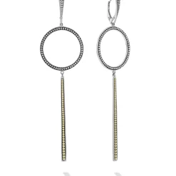 Two-Tone<LAGOS Two-Tone Circle Linear Drop Earrings